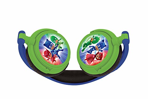 Pj Mask-REHP015PJM PJ Mask Pijamasks-Cascos estéreo, auriculares con diadema ajustable y plegable (Lexibook HP015PJM), color azul, 20.4 x 16.8 x 7.3cm