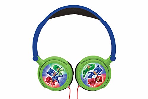 Pj Mask-REHP015PJM PJ Mask Pijamasks-Cascos estéreo, auriculares con diadema ajustable y plegable (Lexibook HP015PJM), color azul, 20.4 x 16.8 x 7.3cm