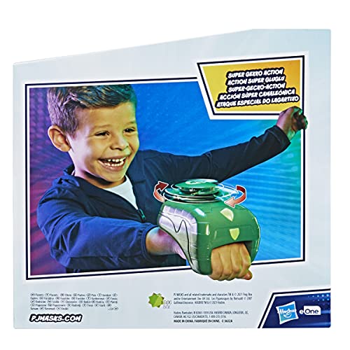 PJ Masks Hero Guantelete Preescolar, Disfraz Juguete de Vestir con Escudo Giratorio Gekko para niños a Partir de 3 años (Hasbro F21455X1)