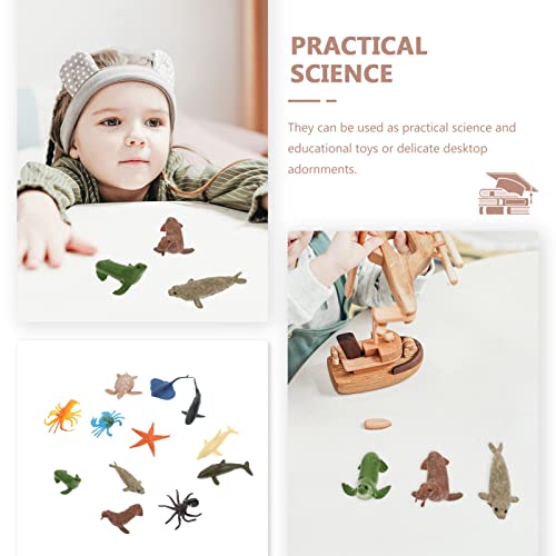 Plástico Ocean Mar Animals Figurines: Dolphin Sea Lion Shark Seasttar Figurines 12 Unids Vida Marítima Marina Sea Criatura Juguetes Fauna Silvestre Juguetes Bolsa de Fiesta