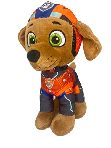 Play by Play La Patrulla Canina The Movie, 7 diseños diferentes, 19 cm, figuras de peluche Chase, Marshall, Liberty, Skye, Rubble, Rocky, Zuma, licencia original para niños, película 2021 (Zuma)