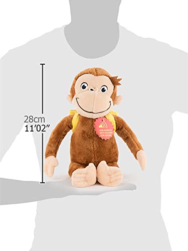 Play by Play Peluche De Jorge El Curioso con Mochila - con Sonido - Curious George - Calidad Super Soft