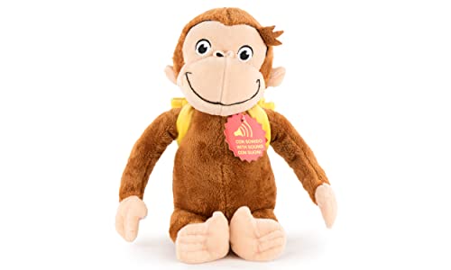 Play by Play Peluche De Jorge El Curioso con Mochila - con Sonido - Curious George - Calidad Super Soft