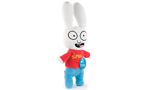 Play by Play Simón - Peluche Conejo Simón y Gaspar con Sonido en Español - Calidad Super Soft (35CM, Simón Clásico)