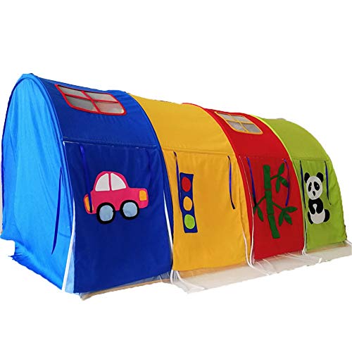 Play House Carpas de Cama for niños, Tunnel Game House Playhouse Espacio de privacidad, Cortina de Dosel for Dormir for niños pequeños y niñas - 180cm × 100cm × 93cm (Color : Without Mesh)