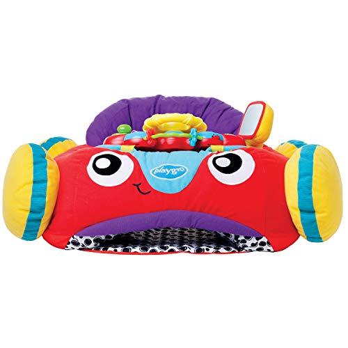 Playgro 40191 Suave y cómodo coche de peluche para jugar a conducir, con controlador interactivo, Multicolor, 2.4 x 5.7 x 49.5 cm