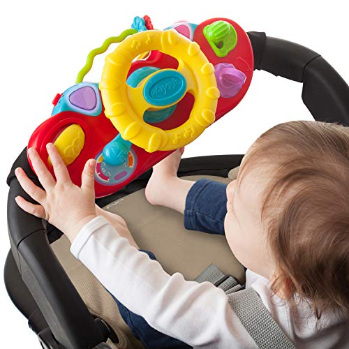 Playgro 40191 Suave y cómodo coche de peluche para jugar a conducir, con controlador interactivo, Multicolor, 2.4 x 5.7 x 49.5 cm