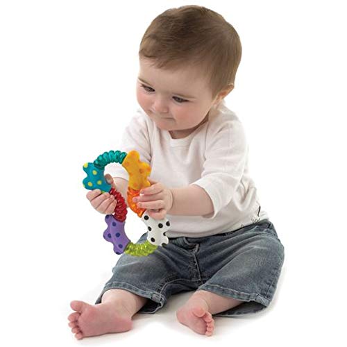 Playgro Sonajero Click and Twist, Desde los 3 Meses, Click and Twist Rattle, Multicolor, 40140