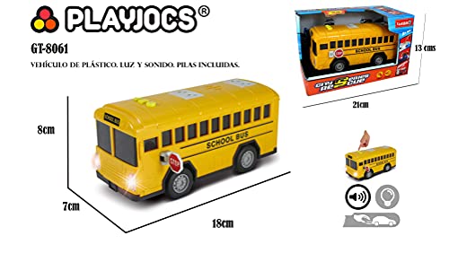 PLAYJOCS GT-8061 Bus Escolar con Luces y Sonidos.