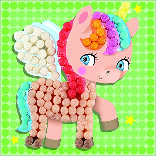 PlayMais Mosaic Dream Unicornio Kit de Manualidades para niñas y niños a Partir de 3 años | 2300 Piezas y 6 Plantillas de Mosaico con Unicornios | estimula la Creatividad y Las Habilidades motoras