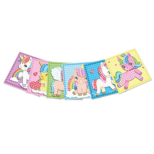 PlayMais Mosaic Dream Unicornio Kit de Manualidades para niñas y niños a Partir de 3 años | 2300 Piezas y 6 Plantillas de Mosaico con Unicornios | estimula la Creatividad y Las Habilidades motoras