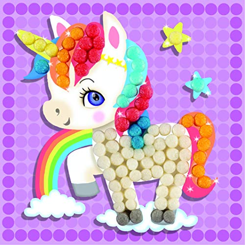 PlayMais Mosaic Dream Unicornio Kit de Manualidades para niñas y niños a Partir de 3 años | 2300 Piezas y 6 Plantillas de Mosaico con Unicornios | estimula la Creatividad y Las Habilidades motoras