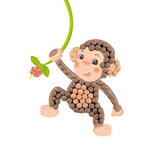 PlayMais Mosaic Little Kit de Manualidades para niñas y niños a Partir de 3 años | 2300 Piezas y 6 Plantillas de mosaicos | estimula la Creatividad y Las Habilidades motoras (Little Zoo)