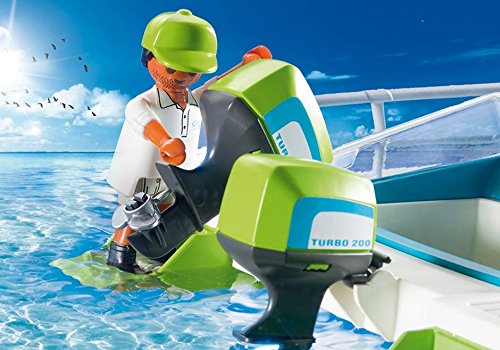 PLAYMOBIL- Barco Vistas Fondo Marino con Motor Submarino, única (9233)