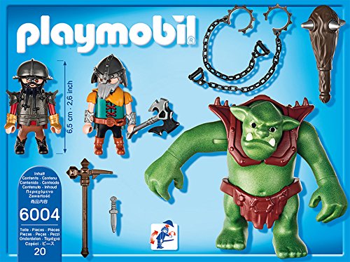 PLAYMOBIL Caballeros - Trol Gigante con Luchadores, playset (6004)