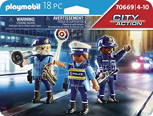 PLAYMOBIL City Action 70669 Set Figuras Policía, Para niños de 4 a 10 años