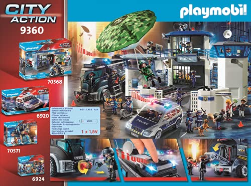 PLAYMOBIL City Action Vehículo con Luz Led Y Módulo De Sonido, A Partir De 5 Años (9360) + Equipo De Las Fuerzas Especiales Juguete, Multicolor, Única (Geobra Brandstätter 9365)