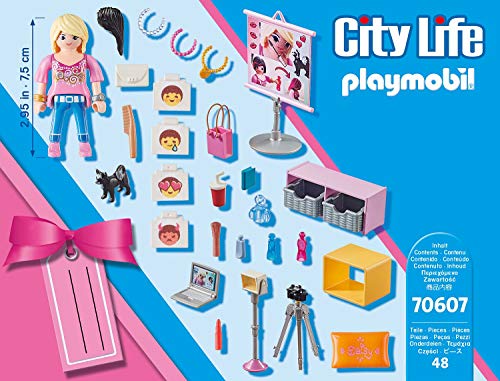 PLAYMOBIL City Life 70607 Social Media Star - Set de Regalo para niños a Partir de 4 años