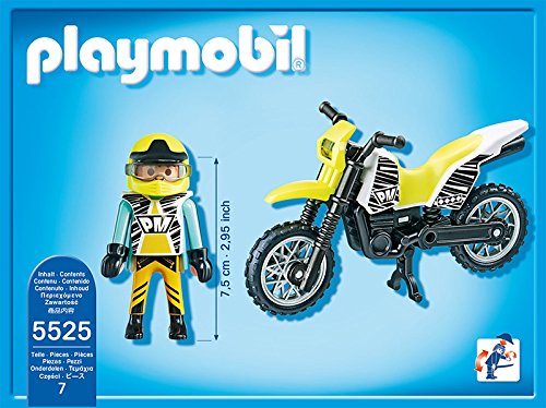 Playmobil Coleccionables - Sports & Action Moto de Motocross Playsets de Figuras de jugete (Playmobil 5525)