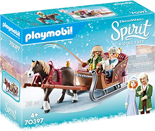 PLAYMOBIL DreamWorks Spirit 70397 Paseo en Trineo, A Partir de 4 Años