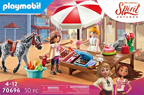 PLAYMOBIL DreamWorks Spirit Untamed 70696 Miradero Tienda de Dulces, A Partir de 4 años