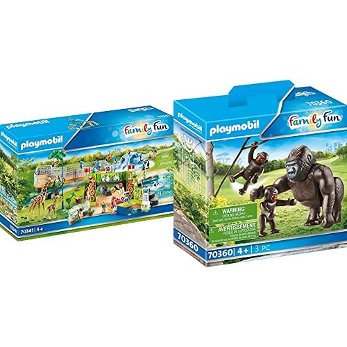 PLAYMOBIL Family Fun 70341 Gran Zoo, A Partir De 4 Años+Gorila con Bebés