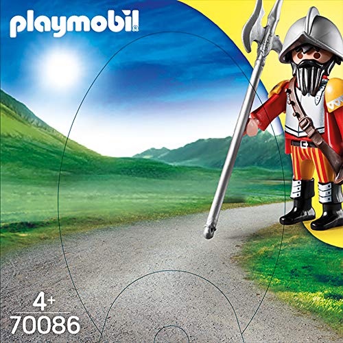 PLAYMOBIL- Ostereier Huevo Caballero+cañón, Color carbón (70086)