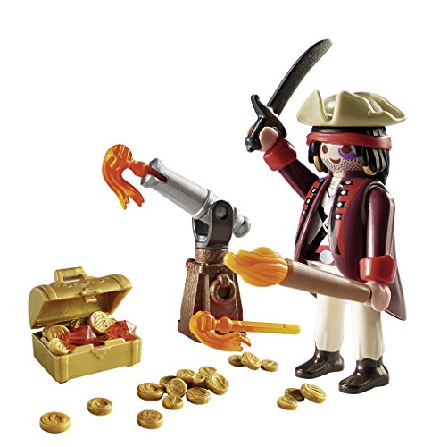 PLAYMOBIL- Pirata con Cañón Juguete, Multicolor (geobra Brandstätter 9415)