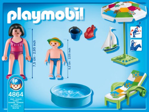 PLAYMOBIL - Piscina para niños, Set de Juego (4864)