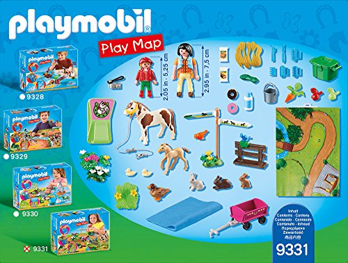 PLAYMOBIL- Play Map Paseo con Ponis Juguete, Multicolor (geobra Brandstätter 9331)