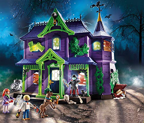 PLAYMOBIL Scooby-DOO! 70361 Aventura en la Mansión Misteriosa, con Efectos de Luz y Sonido, A Partir de 5 Años + 70362 Aventura en el Cementerio, A Partir de 5 años