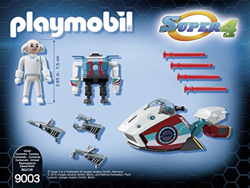 Playmobil Super 4 9003 - Dr. X y Robot, Personajes de la Serie Super 4, Multicolor