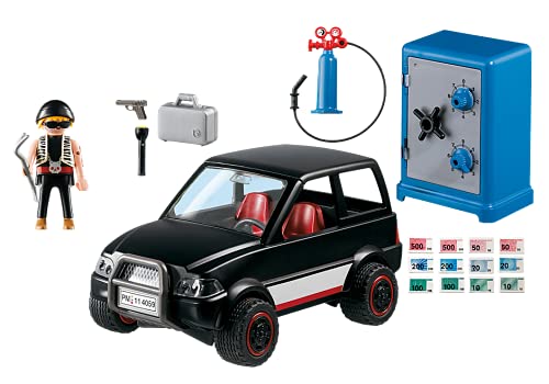 PLAYMOBIL- Thief with Safe and Getaway Car Cars Ladrón de Caja Fuerte con Coche, Multicolor (4059)