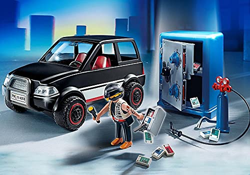 PLAYMOBIL- Thief with Safe and Getaway Car Cars Ladrón de Caja Fuerte con Coche, Multicolor (4059)