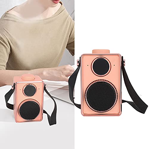 Plyisty Altavoces inalámbricos portátiles con Bluetooth, Mini Altavoz Bluetooth Retro Vintage, con asa, fácil de Transportar, Estilo de cámara clásico Pasado de Moda(Rosado)