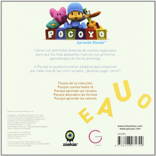 Pocoyó aprende las vocales: Libro con texturas (Pocoyo)