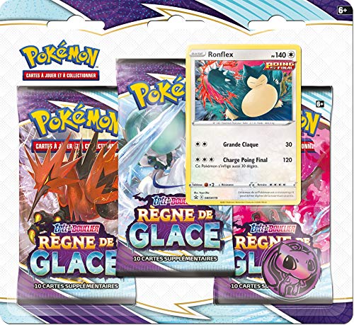 Pokemon Escudo y Espada – Regla de Hielo – Pack de 3 boosters – Juego de Cartas coleccionables – Modelo Aleatorio 3PACK01EB06