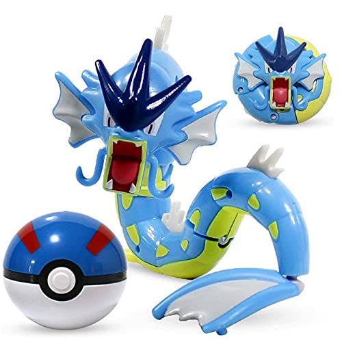 Pokemon Película Y Figura De Acción De TV Juguete Pikachu Modelo Gyarados Modelo Pocket Elf Ball Deformación Manual Robot Elf Baby Set