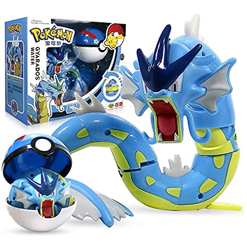 Pokemon Película Y Figura De Acción De TV Juguete Pikachu Modelo Gyarados Modelo Pocket Elf Ball Deformación Manual Robot Elf Baby Set