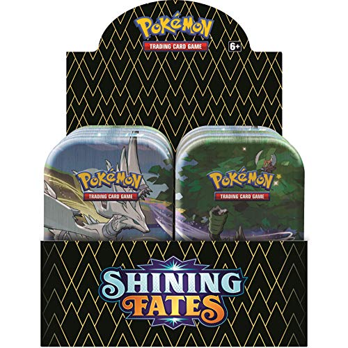 Pokémon, Shining Fates: Cajita de Metal (una al Azar), Juego de Cartas para 2 Jugadores a Partir de 6 años, más de 10 Minutos de Tiempo de Juego