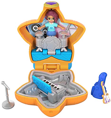 Polly Pocket Mini cofre concierto de rock, muñeca con accesorios (Mattel FRY32)