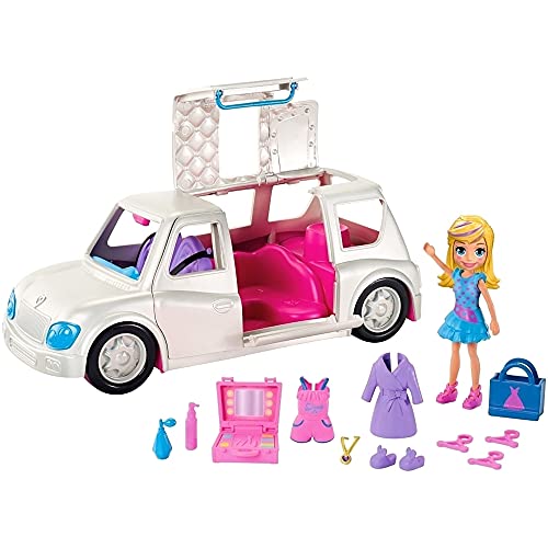 Polly Pocket Superlimusina de Polly, Juguetes coche de muñecas, +4 años (GDM19)