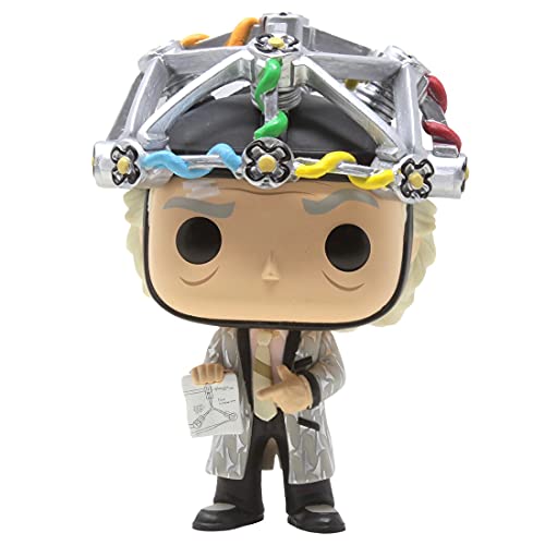 POP Ciencia ficción Películas: Back to The Future - Doc with Helmet [Dr. Emmett Brown] Funko Pop! Figura de vinilo (con funda protectora compatible con Pop Box)