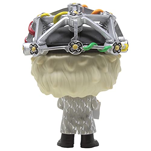 POP Ciencia ficción Películas: Back to The Future - Doc with Helmet [Dr. Emmett Brown] Funko Pop! Figura de vinilo (con funda protectora compatible con Pop Box)