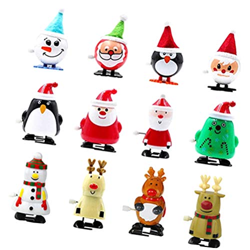 POPETPOP 7. 5x5cm 12Pcs Juguete de Cuerda de Navidad Suministros Juguete de Cuerda Juguete Educativo para niños de Navidad