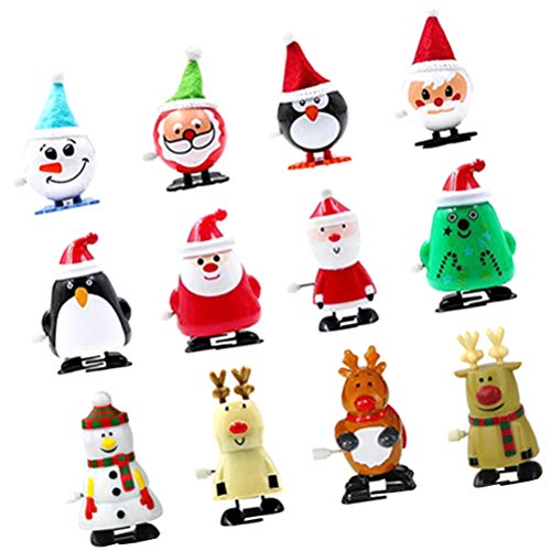 POPETPOP 7. 5x5cm 12Pcs Juguete de Cuerda de Navidad Suministros Juguete de Cuerda Juguete Educativo para niños de Navidad