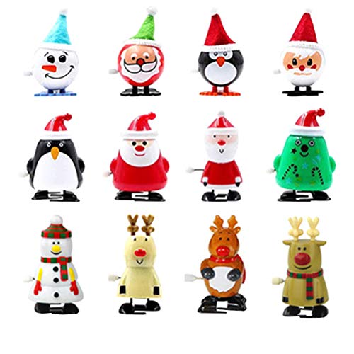 POPETPOP 7. 5x5cm 12Pcs Juguete de Cuerda de Navidad Suministros Juguete de Cuerda Juguete Educativo para niños de Navidad