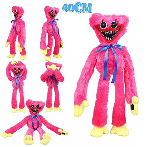 Poppy Playtime Huggy Wuggy New Game Plushie 40CM Muñeca de peluche Azul Juguete (Rosa+Azul)