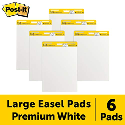 Post-It 559 - Sticky Pack: Bloc de papel para rotafolio reposicionable para gráficos de reuniones: paquete de 4 +2 gratis