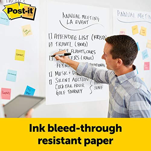 Post-It 559 - Sticky Pack: Bloc de papel para rotafolio reposicionable para gráficos de reuniones: paquete de 4 +2 gratis